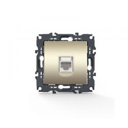 PRIME LAN SOCKET 1xRJ45 CAT6 UTP IP20 MATT CHAMPAGNE 1000113204