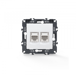 PRIME LAN SOCKET 2xRJ45 CAT6 UTP IP20 WHITE 1000113301