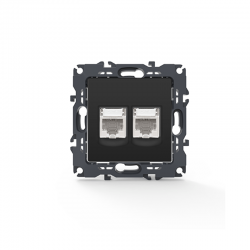 PRIME LAN SOCKET 2xRJ45 CAT6 UTP IP20 MATT ANTHRACITE 1000113305