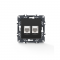 PRIME LAN SOCKET 2xRJ45 CAT6 UTP IP20 MATT ANTHRACITE 1000113305