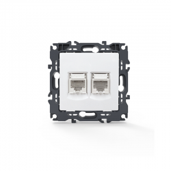 PRIME TELEPHONE SOCKET 1xRJ11 CAT3 IP20   LAN SOCKET 1xRJ45 CAT6 UTP IP20 WHITE 1000113401