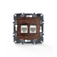 PRIME TELEPHONE SOCKET 1xRJ11 CAT3 IP20  amp  LAN SOCKET 1xRJ45 CAT6 UTP IP20 WOOD 1000113406