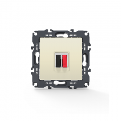 PRIME SINGLE AUDIO SOCKET SCREWLESS 36-230VAC IP20  IVORY 1000113502