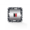 PRIME SINGLE AUDIO SOCKET SCREWLESS 36-230VAC IP20 MATT ALUMINUM 1000113503