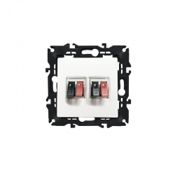 PRIME DOUBLE AUDIO SOCKET SCREWLESS 36-230VAC IP20 WHITE 1000113601
