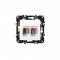 PRIME DOUBLE AUDIO SOCKET SCREWLESS 36-230VAC IP20 WHITE 1000113601