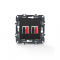 PRIME DOUBLE AUDIO SOCKET SCREWLESS 36-230VAC IP20 MATT ANTHRACITE 1000113605
