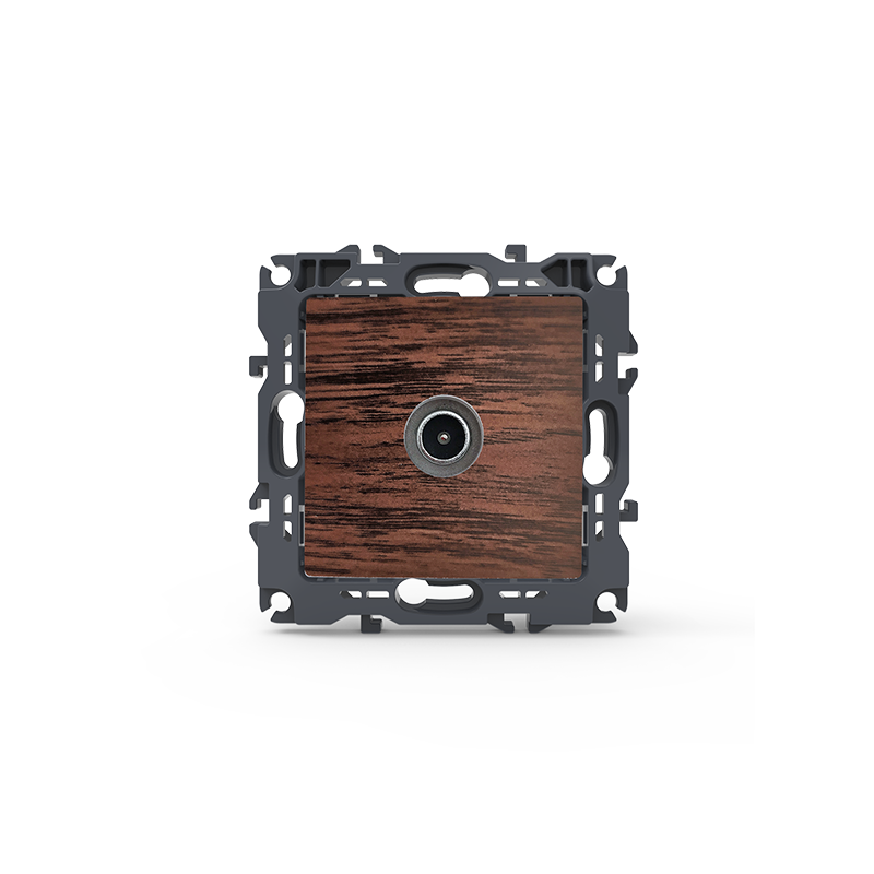 PRIME TV SOCKET END-LINE MALE CONNECTOR amp SURGE PROTECTION IP20 WOOD 1000114006 PRIME TV SOCKET END-LINE MALE CONNECTOR amp SURGE PROTECTION IP20 WOOD 1000114006