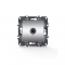 PRIME TV SOCKET THROUGH-LINE MALE CONNECTOR   SURGE PROTECTION IP20 MATT ALUMINUM 1000114103