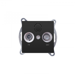 PRIME TV-SAT SOCKET END-LINE MALE   F CONNECTOR SURGE PROTECTION IP20 MATT ANTHRACITE 1000114205