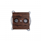 PRIME TV-SAT SOCKET THROUGH-LINE MALE  amp  F CONNECTOR SURGE PROTECTION IP20 WOOD 1000114306
