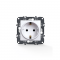 PRIME SCHUKO SOCKET WITH SAFETY SHUTTER 1x2P+E 16A 250VAC IP20 WHITE 1000116001