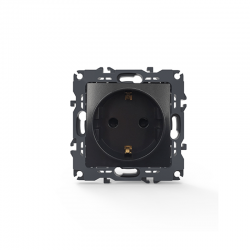 PRIME SCHUKO SOCKET WITH SAFETY SHUTTER 1x2P+E 16A 250VAC IP20 MATT ANTHRACITE 1000116005 PRIME SCHUKO SOCKET WITH SAFETY SHUTTER 1x2P+E 16A 250VAC IP20 MATT ANTHRACITE 1000116005