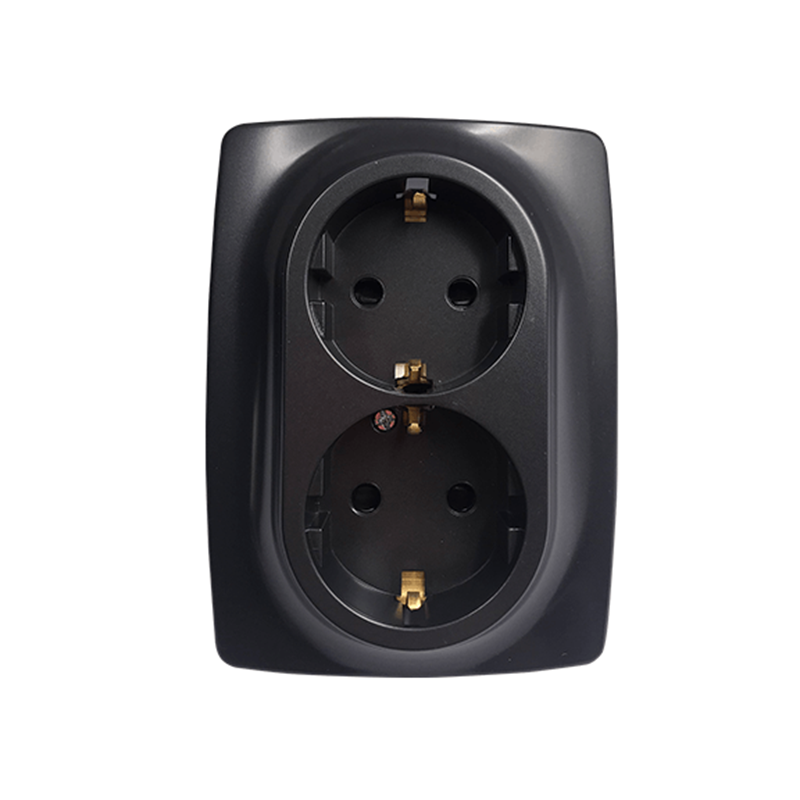 PRIME SCHUKO SOCKET WITH SAFETY SHUTTER 2x2P+E 16A 250VAC IP20 MATT ANTHRACITE 1000116205 PRIME SCHUKO SOCKET WITH SAFETY SHUTTER 2x2P+E 16A 250VAC IP20 MATT ANTHRACITE 1000116205