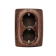 PRIME SCHUKO SOCKET WITH SAFETY SHUTTER 2x2P+E 16A 250VAC IP20 WOOD 1000116206 PRIME SCHUKO SOCKET WITH SAFETY SHUTTER 2x2P+E 16A 250VAC IP20 WOOD 1000116206
