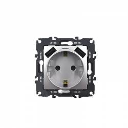 PRIME SCHUKO SOCKET WITH SAFETY SHUTTER 1x2P+E 16A 250VAC 2 USB 5VDC 3.1A IP20 MATT ALUMINUM 1000116303 PRIME SCHUKO SOCKET WITH SAFETY SHUTTER 1x2P+E 16A 250VAC 2 USB 5VDC 3.1A IP20 MATT ALUMINUM 1000116303