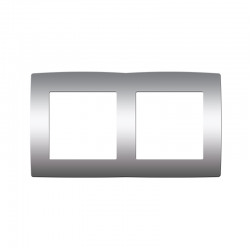 PRIME 2 GANG FRAME IP20 MATT ALUMINUM 1000119103