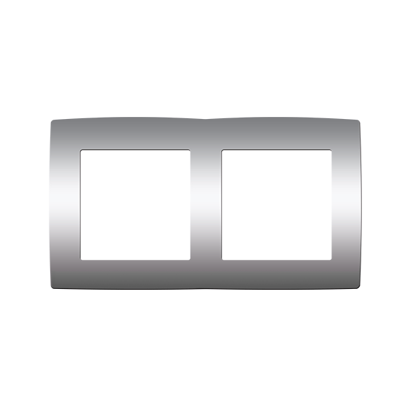 PRIME 2 GANG FRAME IP20 MATT ALUMINUM 1000119103 PRIME 2 GANG FRAME IP20 MATT ALUMINUM 1000119103