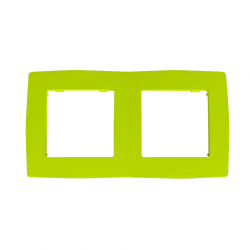 PRIME 2 GANG FRAME IP20 LIGHT GREEN 1000119108