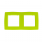 PRIME 2 GANG FRAME IP20 LIGHT GREEN 1000119108