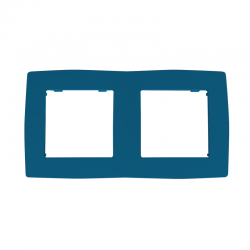 PRIME 2 GANG FRAME IP20 AZURE 1000119109