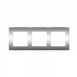 PRIME 3 GANG FRAME IP20 MATT ALUMINUM 1000119203
