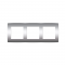 PRIME 3 GANG FRAME IP20 MATT ALUMINUM 1000119203