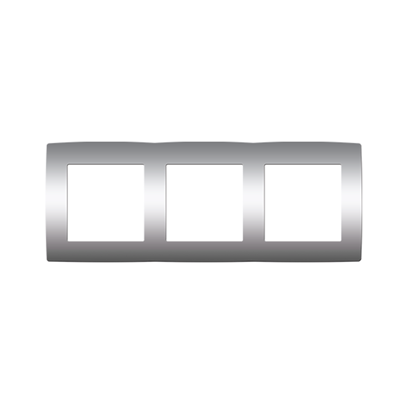 PRIME 3 GANG FRAME IP20 MATT ALUMINUM 1000119203