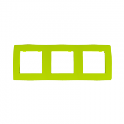 PRIME 3 GANG FRAME IP20 LIGHT GREEN 1000119208