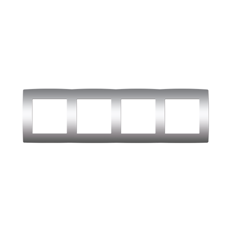 PRIME 4 GANG FRAME IP20 MATT ALUMINUM 1000119303