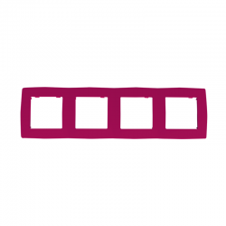 PRIME 4 GANG FRAME IP20 PINK 1000119307 PRIME 4 GANG FRAME IP20 PINK 1000119307