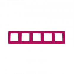 PRIME 5 GANG FRAME IP20 PINK 1000119407