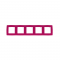 PRIME 5 GANG FRAME IP20 PINK 1000119407