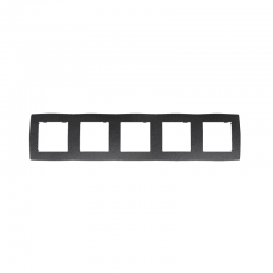 PRIME 5 GANG FRAME IP20 GREY 1000119410 PRIME 5 GANG FRAME IP20 GREY 1000119410