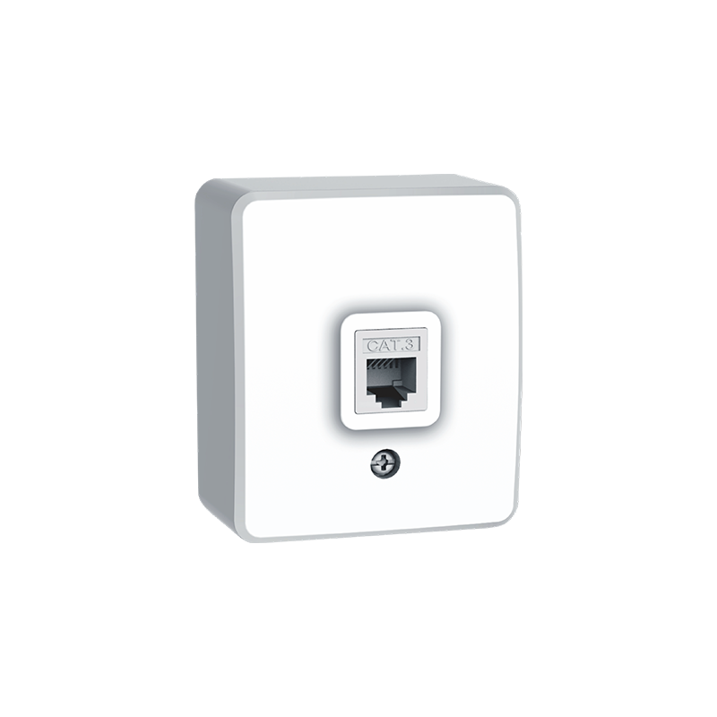 MURATA TELEPHONE SOCKET WALL MOUΝΤED 1xRJ11 CAT3 IP20 WHITE 1000223001