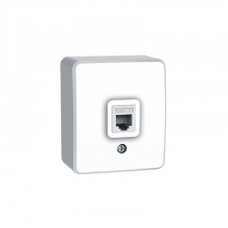 MURATA LAN SOCKET WALL MOUΝΤED 1xRJ45 CAT6 UTP IP20 WHITE 1000223201