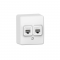 MURATA DOUBLE LAN SOCKET WALL MOUΝΤED 2xRJ45 CAT6 UTP IP20 WHITE 1000223301