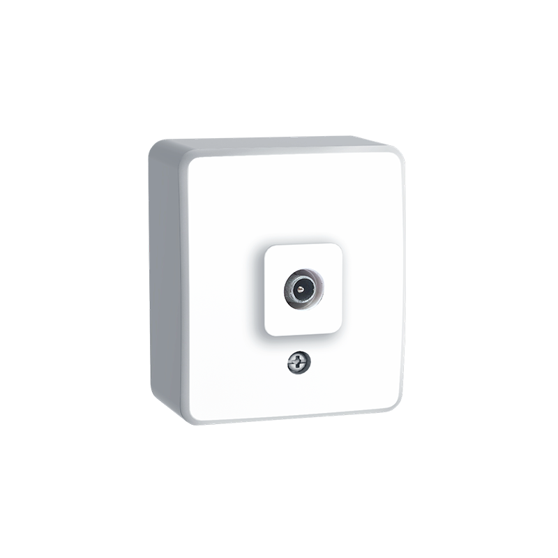 MURATA TV SOCKET END-LINE WALL MOUΝΤED MALE CONNECTOR IP20 WHITE 1000224001