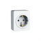 MURATA SCHUKO SOCKET WITH SAFETY SHUTTER WALL MOUΝΤED SCREWS 1x2P+E 16A 250VAC IP20 WHITE 1000226001