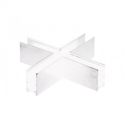 MATTE WHITE CONNECTOR  +  FOR MAGNETIC SURFACE/PENDANT TRACK MSCROSSW
