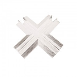 MATTE WHITE CONNECTOR  +  FOR MAGNETIC TRIMLESS TRACK MTCROSSW