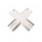 MATTE WHITE CONNECTOR  +  FOR MAGNETIC TRIMLESS TRACK MTCROSSW