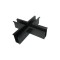 MATTE BLACK CONNECTOR  +  FOR MAGNETIC RECESSED TRACK MRCROSSB