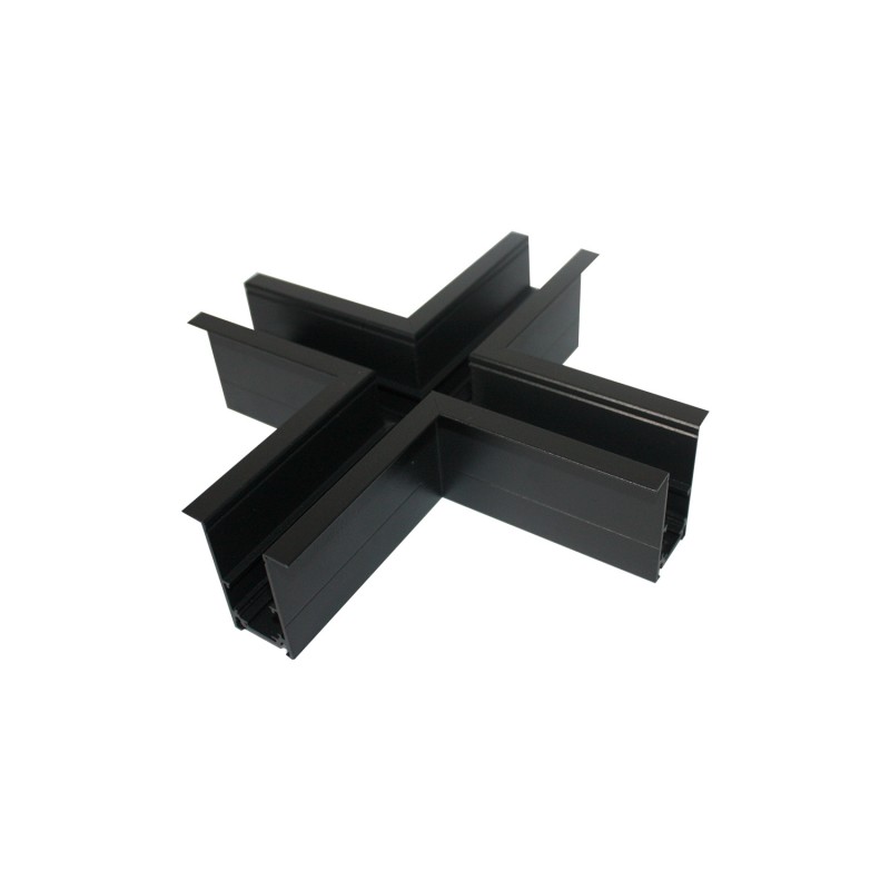 MATTE BLACK CONNECTOR + FOR MAGNETIC RECESSED TRACK MRCROSSB MATTE BLACK CONNECTOR + FOR MAGNETIC RECESSED TRACK MRCROSSB