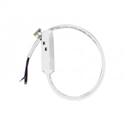 MATTE WHITE ELECTRICAL FEEDER FOR MAGNETIC TRACK 48V DC WITH 2M WIRE MF2MW