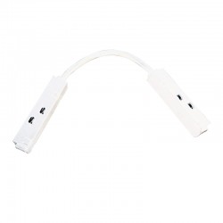MATTE WHITE CABLE CORNER ELECTRICAL CONNECTOR FOR MAGNETIC TRACK 48V DC MCCW