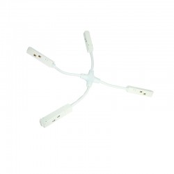 MATTE WHITE   +   ELECTRICAL CONNECTOR FOR MAGNETIC TRACKS 48V DC MCROSSW