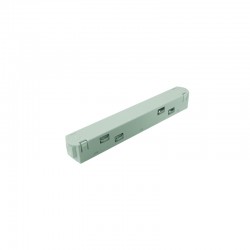 MATTE WHITE STRAIGHT ELECTRICAL CONNECTOR FOR MAGNETIC TRACK 48V DC MSCW