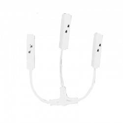 MATTE WHITE   T   ELECTRICAL CONNECTOR FOR MAGNETIC TRACK 48V DC MTCW