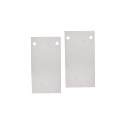 MATTE WHITE END CUPS(SET OF 2 PCS) FOR SURFACE/RECCESED MAGNETIC TRACK WITH SCREWS MSRECW